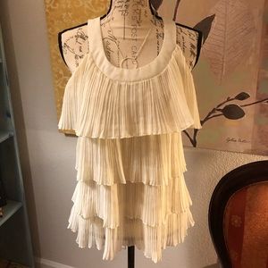Vintage pleated ruffled top